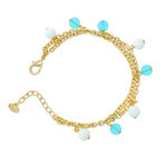 Light gold and turquoise and white spheres