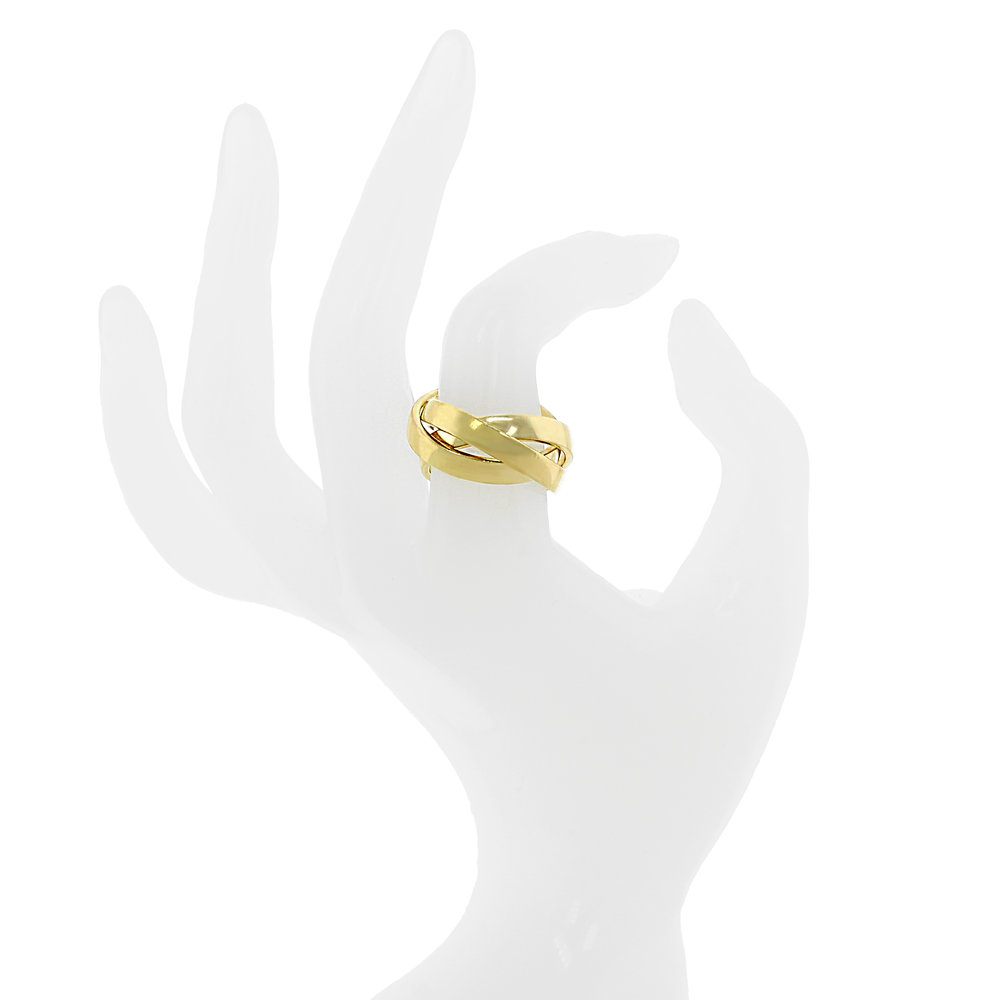 ALLY - ALLY is a ring completely made of light gold with three circles that meet and embrace each other, to be together forever!

Size from 9 to 25. - A.Z. Bigiotterie