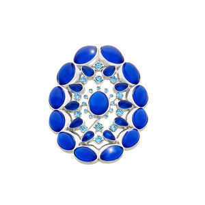 BLUE CASKET - An important jewel, which gives character to any look!
Jewel made of blue resin and acquamarina crystals on rodhium base. - A.Z. Bigiotterie