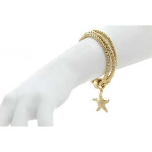 SEA STAR - Always of the sea series, here is another fun bracelet with seastar charm in light gold. - A.Z. Bigiotterie