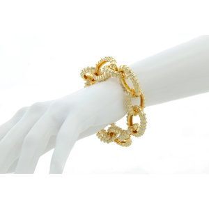 MARY - A fun bracelet braided in gold plate. - A.Z. Bigiotterie