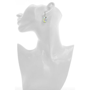 AURORA - Un orecchino su base rodio con cristallo e goccia dai toni magnetici dell'aurora boreale. - A.Z. Bigiotterie