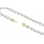 Light gold and rodhium with white pearl