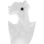 ROSITA - Orecchino a gilda in bagno rodio con cabuchon di resina nero... un pezzo apparentemente semplice ma in grado di far risaltare il viso! - A.Z. Bigiotterie