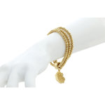 SEA WORLD - Elastic bracelet made of light gold with shell charm, a perfect gift idea! - A.Z. Bigiotterie
