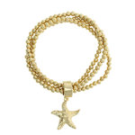 SEA STAR - Always of the sea series, here is another fun bracelet with seastar charm in light gold. - A.Z. Bigiotterie