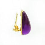 GOLDEN DROP - GOLDEN DROP is an earring with the drop's shape, made of light gold and violet resin, that emphasizes the oval of your face! - A.Z. Bigiotterie