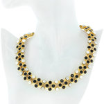 BOUQUET 4 - A formal choker that gives light to your face thanks to its black stones and pearls. - A.Z. Bigiotterie