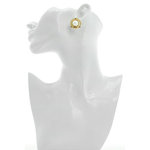 DIANA - Un orecchino dallo stile regale per farti sentire una principessa, realizzato in oro chiaro con perla e strass colore rubino. - A.Z. Bigiotterie