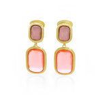 PLAY WITH ME - PLAY WITH ME is an earring for both a daily wear and a special night, composed by light gold and pink resin. - A.Z. Bigiotterie