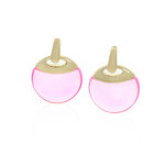 SUGAR - SUGAR is an earring with an essential thus clean style, unique and highly wearable. It is composed by light gold and pink resin, - A.Z. Bigiotterie