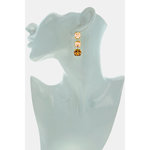 HOLLYWOOD - Questo luminoso e meraviglioso orecchino &egrave; perfetto per una serata speciale, che ti far&agrave; brillare come una star di Hollywood! &Egrave; un gioiello realizzato in oro chiaro con pendenti light peach e light smoked topaz. - A.Z. Bigiotterie
